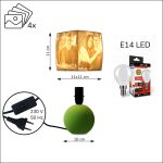 Egyedi fényképes 3D lámpa - Egyedi fényképes ajándék - kicsi zöld kerámiagömb