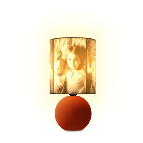 Egyedi fényképes 3D lámpa - Egyedi fényképes ajándék - narancssárga Ariel - nagy henger