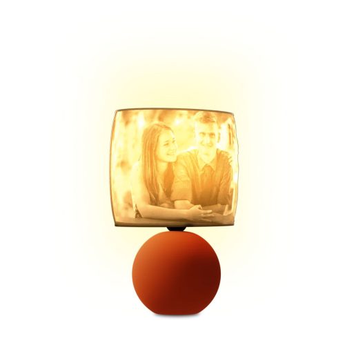 Egyedi fényképes 3D lámpa - Egyedi fényképes ajándék - narancssárga Ariel - ellipszis