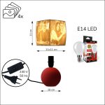 Egyedi fényképes 3D lámpa - Egyedi fényképes ajándék - kicsi piros kerámiagömb