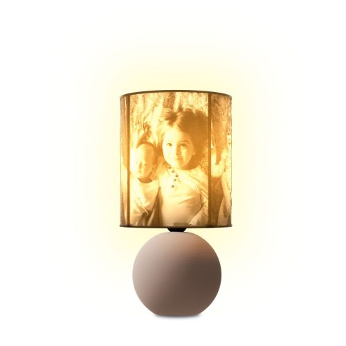 Egyedi fényképes 3D lámpa - Egyedi fényképes ajándék - rózsa Ariel - nagy henger