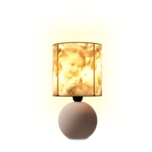 Egyedi fényképes 3D lámpa - Egyedi fényképes ajándék - rózsa Ariel - kicsi henger