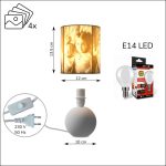 Egyedi fényképes 3D lámpa - Egyedi fényképes ajándék - fehér Ariel - nagy henger