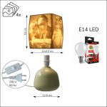 Egyedi fényképes 3D lámpa - Egyedi fényképes ajándék - drapp  Ellie - magas domború