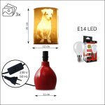 Egyedi fényképes lámpa - Egyedi fényképes ajándék - vörös Ingrid