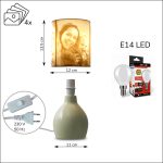 Egyedi fényképes lámpa - Egyedi fényképes ajándék - natúr Ingrid