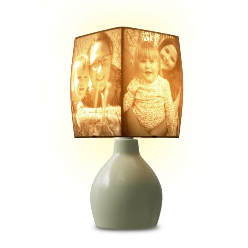 Egyedi fényképes lámpa - Egyedi fényképes ajándék - natúr Ingrid