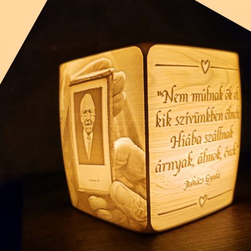 Egyedi fényképes mécses