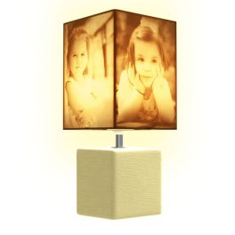   Egyedi fényképes éjjeli lámpa - Egyedi fényképes ajándék - natúr Orlando - nagy hasáb
