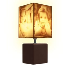   Egyedi fényképes éjjeli lámpa - Egyedi fényképes ajándék - wenge Orlando -  nagy hasáb