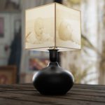 Éjjeli lámpa egyedi fényképes lámpaernyővel ajándékba szeretteinknek